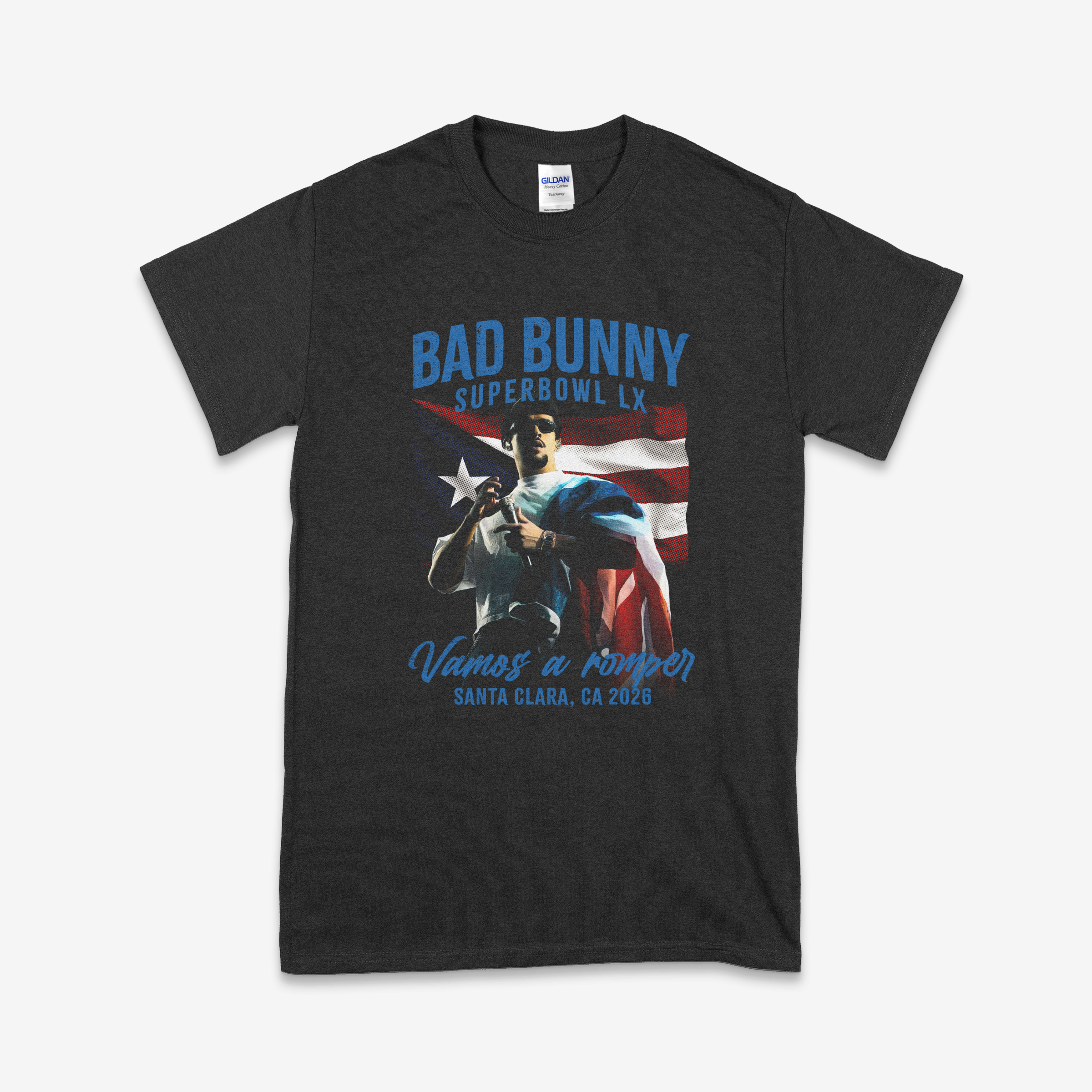 "Bad Bunny SuperBowl LX" Blue Edition T-Shirt